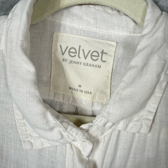 Velvet by‎ Jenny Graham Linen Button up Shirt Womens Medium - Picture 3 of 11
